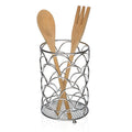 Pot for Kitchen Utensils Chromed (11 x 16 x 11 cm)