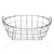 Fruit Bowl Metal Chromed Rectangular (26 x 14 x 32 cm)