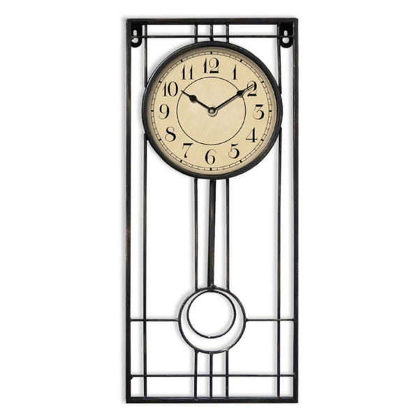 Wall Clock Rectangular Metal