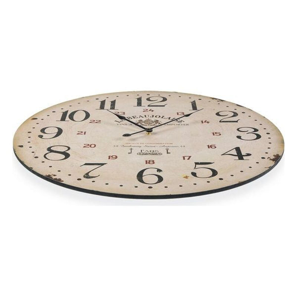 Wall Clock Beaujolaise Wood (3 x 58 x 58 cm)