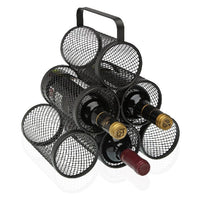 Bottle rack Pyramid 6 compartments Steel (18,5 x 30 x 28 cm)