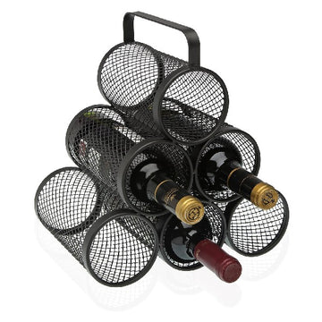 Bottle rack Pyramid 6 compartments Steel (18,5 x 30 x 28 cm)