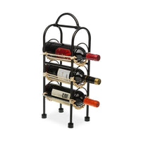 Round Bottle Rack Metal MDF Wood (18 x 12 x 43,5 cm)