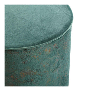 Stool Green wood and metal Polyester (34 x 37 x 34 cm)