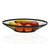 Fruit Bowl Oval Circular Chromed (25,5 x 8 x 40 cm)