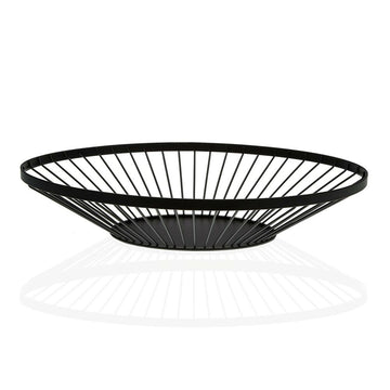 Fruit Bowl Oval Circular Chromed (25,5 x 8 x 40 cm)