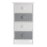 Chest of drawers White Grey Paolownia wood