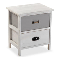 Chest of drawers White Grey Paolownia wood