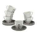 Piece Coffee Cup Set Adele Porcelain (6 Pieces)