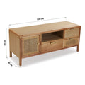 TV furniture Rattan MDF Wood (40 x 50 x 120 cm)