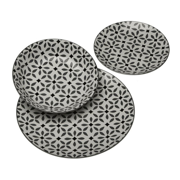 Tableware Felicia Grey Porcelain (18 Pieces)