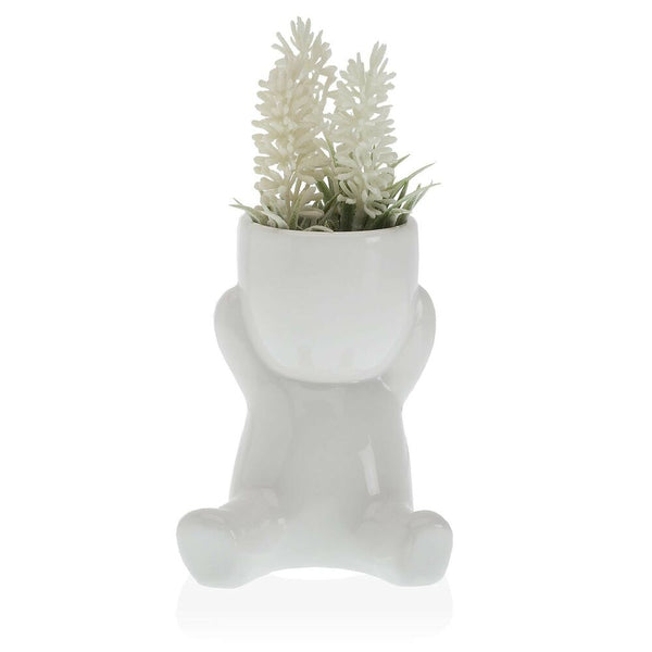 Plant pot White Ceramic (9 x 11 x 9 cm)