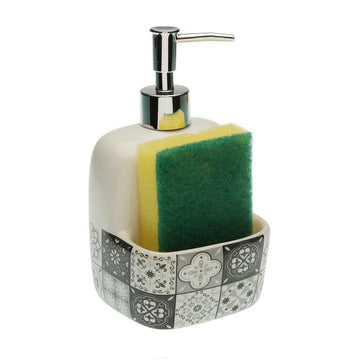 Soap Dispenser Mosaic Black Ceramic (9,4 x 17,8 x 10,5 cm)