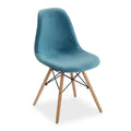 Chair Blue Velvet Wood Textile polypropylene (55 x 82 x 47 cm)