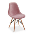 Chair Pink Velvet Wood Textile polypropylene (55 x 82 x 47 cm)