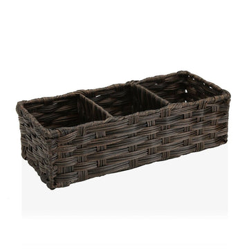 Basket Versa Brown 3 Compartments Polyethylene (15,2 x 10,2 x 35,6 cm)