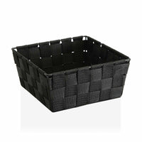 Basket Versa Black Textile (10 x 6 x 25 cm)