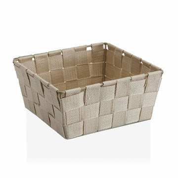 Basket Versa Beige Textile (10 x 6 x 25 cm)