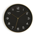 Wall Clock Black Golden PU (30,5 x 4,3 x 30,5 cm)