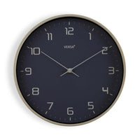 Wall Clock Blue Wood PU (30,5 x 4,3 x 30,5 cm)