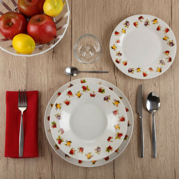 Assietes Versa Fruits Porcelaine (18 Pièces)