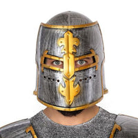 Medieval Helmet Silver Golden