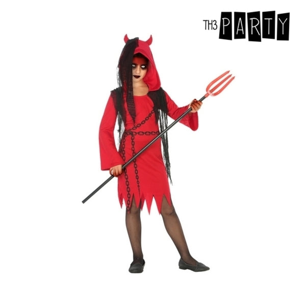 Costume for Children Female Demon Red Black 4 pcs