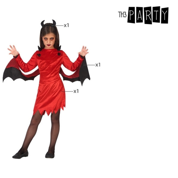 Costume for Children Female Demon Red (3 pcs)