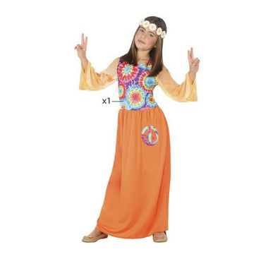 Verkleidung für Kinder Hippie Orange (1 Pc)