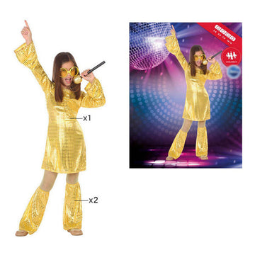 Costume for Children Disco Golden (2 Pieces) (3 pcs)
