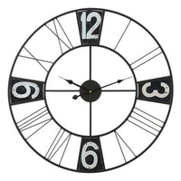 Wall Clock Circular Black (60 x 60 x 4 cm)