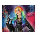 Long Haired Wig Shine Inline Multicolour Punk
