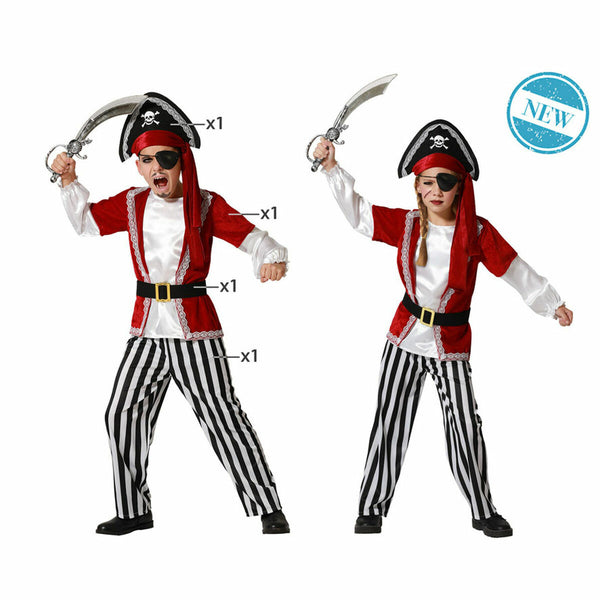 Déguisement pour Enfants Pirate Multicouleur 5-6 Ans 7-9 Ans