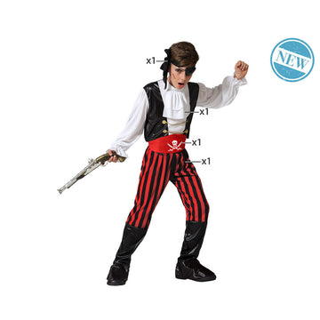 Otroški kostum Pirat 10-12 Let Pisana