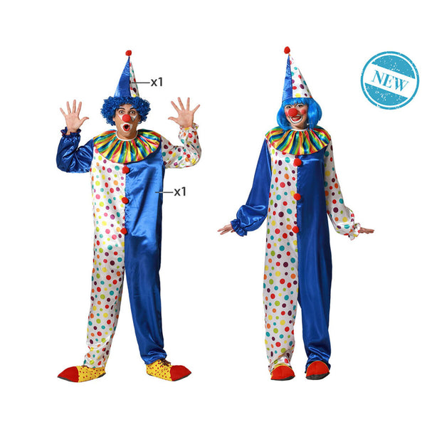 Déguisement pour Adultes M/L Clown Bleu