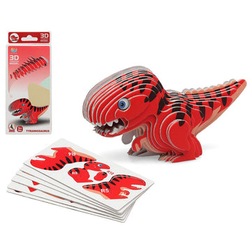 3D puzzle Dino Rdeča 18 x 8 cm