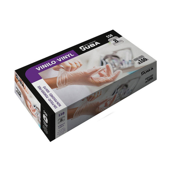 Disposable Vinyl Gloves JUBA Box Powder-free 7 100 Units