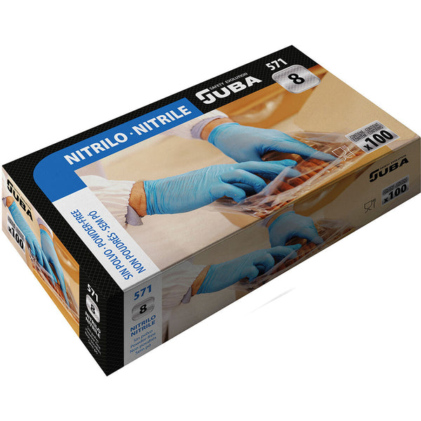 Disposable Gloves JUBA Box Powder-free Blue Nitrile (100 Units)
