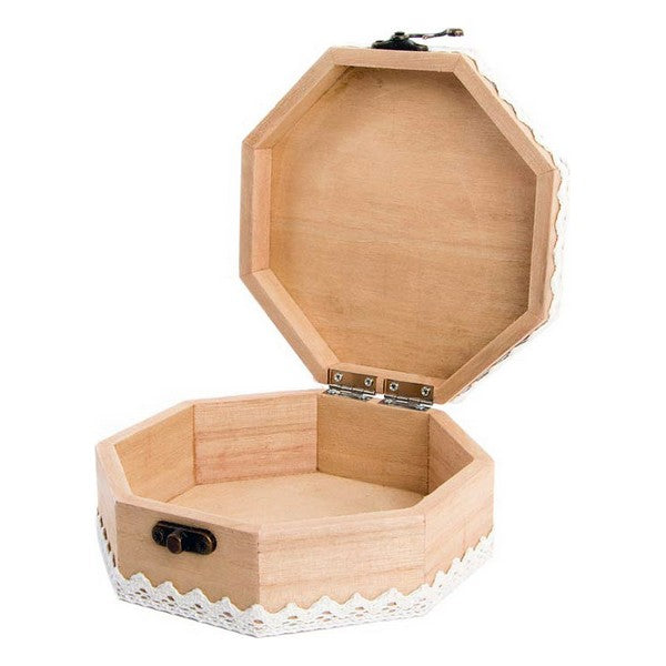 Jewelry box DKD Home Decor Polyester Wood Oriental (2 pcs) (16 x 6,5 x 16 cm) (20 x 20 x 8 cm)