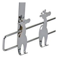 Door Coat Rack DKD Home Decor animals Stainless steel (2 pcs) (33 x 16 cm)