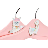 Hanger DKD Home Decor Pink Metal MDF Wood Llama (2 pcs) (30.5 x 1.5 x 17 cm)