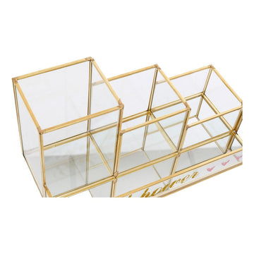 Jewelry box DKD Home Decor Metal Crystal Chic (25.5 x 12 x 12 cm)