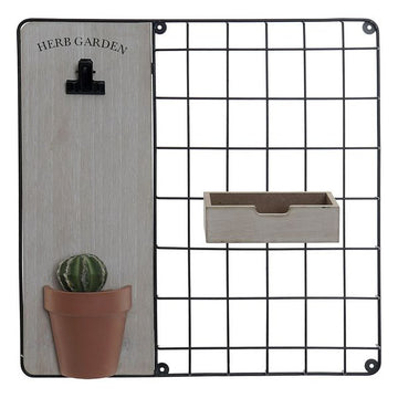 Shelve DKD Home Decor Herb Garden Metal MDF Wood (40 x 8 x 40 cm)