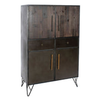 Cupboard DKD Home Decor Black Metal (100 x 42 x 160 cm)