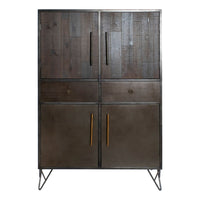 Cupboard DKD Home Decor Black Metal (100 x 42 x 160 cm)