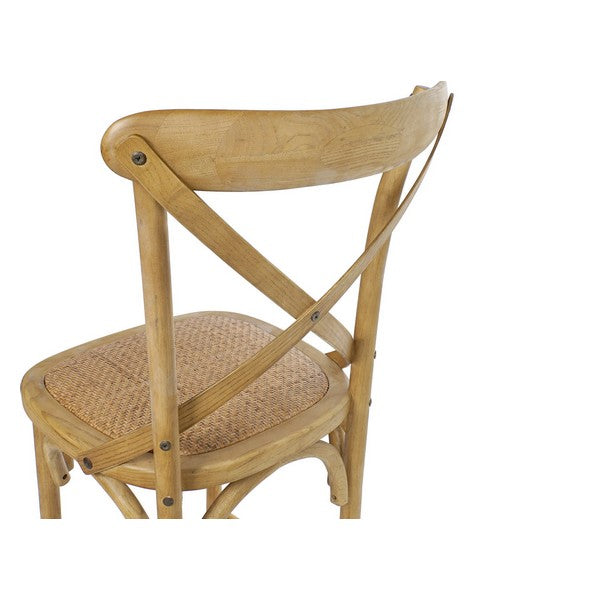 Stool DKD Home Decor Clear Rustic Rattan Elm (48 x 46 x 116 cm)