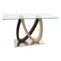 Console DKD Home Decor Crystal Brown Transparent Stainless steel MDF Wood (120 x 40 x 75 cm)