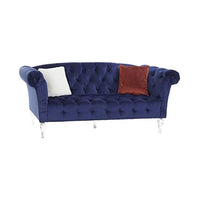 Sofa DKD Home Decor Polyester Foam Acrylic Wood Chic (216 x 88 x 74 cm)