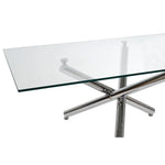 Side table DKD Home Decor Crystal Metal Transparent (120 x 70 x 50 cm)