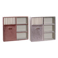 Jewelry box DKD Home Decor Polyester Velvet Glamorous (2 pcs) (25 x 25 x 6 cm)